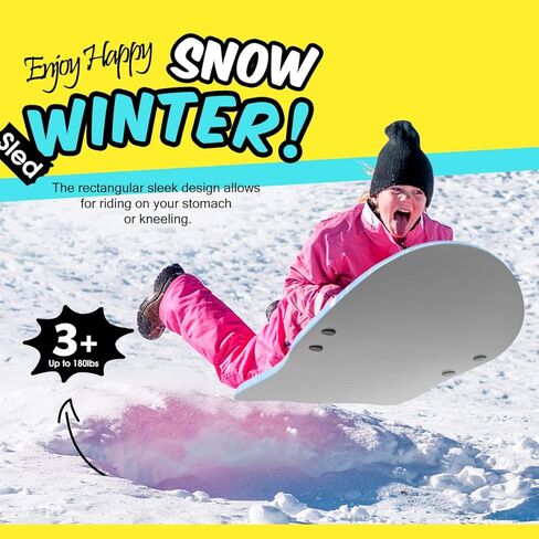 زلاجات إسفنجية من WOOWAVE للأطفال خفيفة الوزن للغاية مقاس 91.44 سم مزلجة ثلجية مع قلب من البولي إيثيلين وقاعدة ناعمة in Kuwait