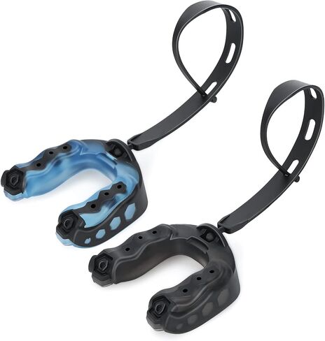 2Pack Football Mouth Guard with Strap, Soft Mouth Guard Football for Youth & Adult, Sports Mouthguard for Rugby, Hockey, Basketball, Boxing, MMA, Lacrosse in Kuwait