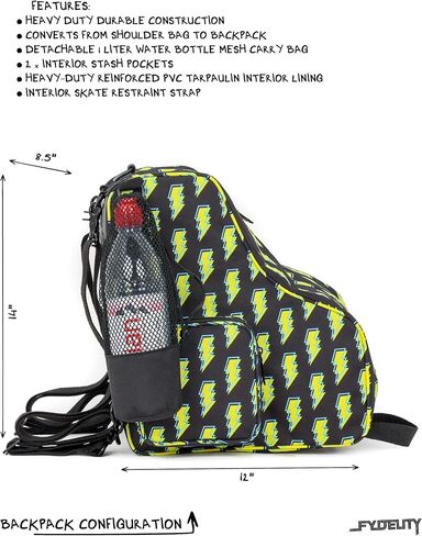 حقائب تزلج دوارة من فيديليتي للنساء والفتيات حقيبة ظهر للتزلج على الجليد ملحقات التزلج على الجليد للأطفال حقيبة تزلج على الجليد حقيبة تزلج على الجليد حقيبة تزلج على الجليد حقيبة تزلج دوارة بألوان قوس قزح سوداء in Kuwait