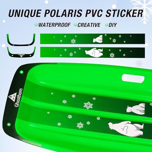 زلاجات الثلج للشتاء، زلاجات بلاستيكية مقاومة للبرد مع حبل سحب ومقابض للأطفال والكبار in Kuwait