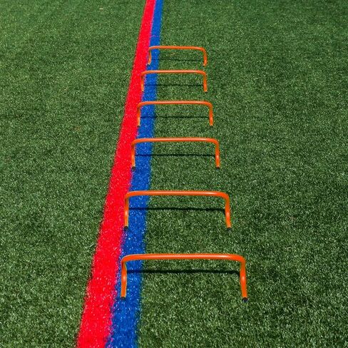 حواجز السرعة 15.24 سم مجموعة من 5 قطع - خفة الحركة والبليمتري وكل الأغراض لتدريب السرعة مع مقابض حمل (برتقالي) من ريهوت in Kuwait