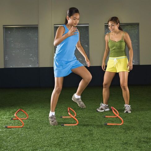 حواجز السرعة 15.24 سم مجموعة من 5 قطع - خفة الحركة والبليمتري وكل الأغراض لتدريب السرعة مع مقابض حمل (برتقالي) من ريهوت in Kuwait