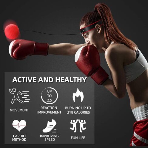 Boxing Reflection Ball Boxing Training Ball 2 Difficulty Level Boxing Ball Takes The Lead, Suitable for Reaction in Kuwait