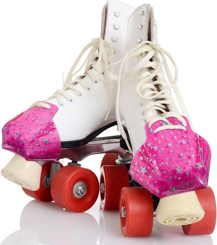 SATINIOR 6 Pieces Toe Cap Guards Protectors PVC Skate Toe Caps Roller Toe Guards for Quad Roller Skates, Black White Pink in Saudi Arabia