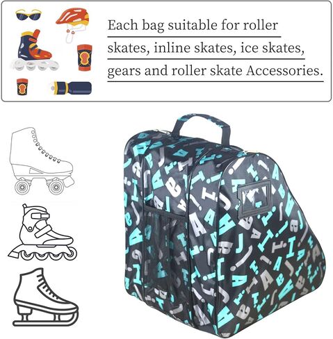 Gooyule Roller Skate Bag Ice Skate Bags Large Capacity Roller Skating Bags for Women Men & Kids Ice Skating Bag Roller Skate Accessories Inline Skate Bag with Shoulder Strap Top Handle Side Pocket in Saudi Arabia