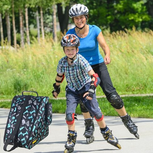 Gooyule Roller Skate Bag Ice Skate Bags Large Capacity Roller Skating Bags for Women Men & Kids Ice Skating Bag Roller Skate Accessories Inline Skate Bag with Shoulder Strap Top Handle Side Pocket in Saudi Arabia