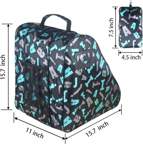 Gooyule Roller Skate Bag Ice Skate Bags Large Capacity Roller Skating Bags for Women Men & Kids Ice Skating Bag Roller Skate Accessories Inline Skate Bag with Shoulder Strap Top Handle Side Pocket in Saudi Arabia