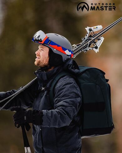 حقيبة أحذية التزلج OutdoorMaster 50L - أحذية التزلج والتزحلق على الجليد حقيبة ظهر للسفر مع حجرة للخوذة | الجزء الخارجي والسفلي مقاوم للماء in Kuwait