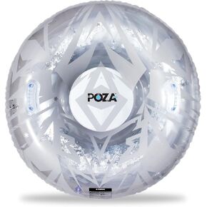 أنبوب ثلج قابل للنفخ من بوزا - أنبوب زلاجة ثلجية كبير فاخر مع مقابض وقصاصات ثلج ذهبية، مزلجة أنبوبية PVC متينة مقاومة للبرد للبالغين والأطفال - 41 بوصة in Kuwait