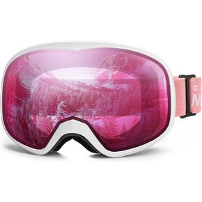 OutdoorMaster Owl Kids Ski Goggles OTG Anti-Fog Snowboard Goggles with 100% UV Protection