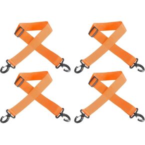 PATIKIL 100cmx3.8cm Ski Boot Carrier Strap, 4 Pack Snowboard Boots Adjustable Carrying Strap for Ski Boots, Roller Skates, Carrying Boards, Yoga Mats, Dark Orange in Kuwait