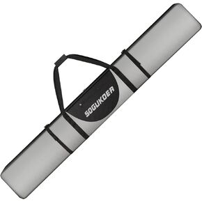 SOGUKOER حقيبة تزلج مبطنة على الجليد حقيبة مقاومة للماء مع أشرطة ضغط حقيبة سفر متينة للتزلج مع جيب طول قابل للتعديل لنقل السفر الجوي الثلجي للجنسين in Kuwait