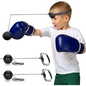 Hikeen Boxing Reflex Ball, MMA Boxing Equipment Adjustable Length for Adults and Kids, Punching Speed and Hand Eye Coordination Training 2 Difficulty Levels in Kuwait