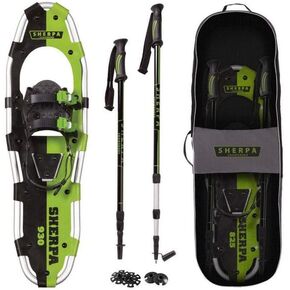 Yukon Charlie's Sherpa Snowshoe Kit, 8-inch x 25-inch, Includes Snowshoes, Trekking Poles and Travel Bag