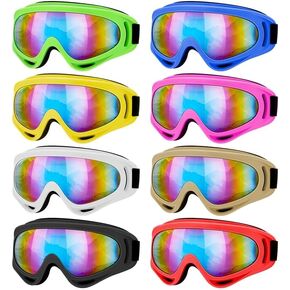 يوسبيدي نظارات تزلج للرجال والنساء والاطفال، نظارات تزلج على الجليد، نظارات دراجة نارية للرجال والنساء والبالغين والشباب من 8 قطع in Kuwait