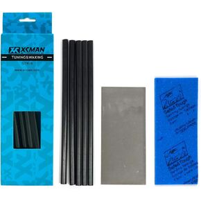 XCMAN Alpine Freeride Snowboard Ski Base Ptex Base Repair Kit:5 ptex,Metal Scraper,Sanding Sponge