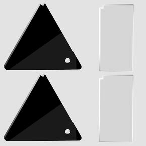 4 Pcs Snowboard Wax Scraper, Stiff And Sharp Acrylic Triangle & Rectangle Wax Scrapers With Corner Notch for Snowboard and Wide Ski For Removing the Extra Cooled Wax And Edge Cleaning from The Skis in Kuwait