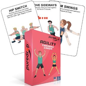 Puredrop Agility Training Equipment Aid Cards Mobility Footwork Flexibility and Stretching Training Drills for Better Movement and Reflexes Reaction Speed Exercises at Home Basketball Football Soccer in Kuwait