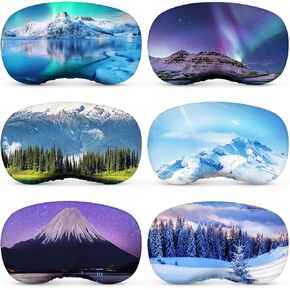 6 قطع من غطاء نظارات التزلج الواقي على الجليد وغطاء لنظارات التزلج على الجليد وغطاء عدسة نظارات التزلج هدايا لمحبي التزلج وتخزين السفر والثلج، وحماية العدسات من الغبار والخدش in Kuwait