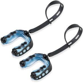2Pcs Football Mouth Guard with Strap, Large Soft Youth Mouth Guard Football Mouthpiece, Professional Mouth Guard Sports for Boxing, MMA, Hockey, Rugby, Basketball for Adult & Youth