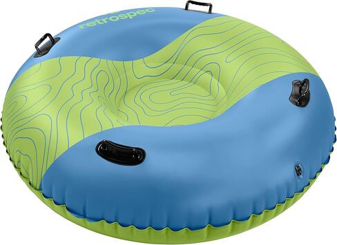 ريتروسبيك انبوب ثلج قابل للنفخ مقاس XL 54 انش من سنو سلايد مع بلاستيك PVC مقاوم للثقب، 4 مقابض امساك XL ومجموعة اصلاح للاطفال والكبار | للرياضات الثلجية الشتوية والتزلج والثلج in Kuwait