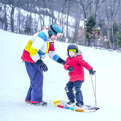 WOOWAVE قسط زلاجات الثلج على الجليد للأطفال 42 بوصة زلاجات رغوة للثلج مع أسفل أملس وحبل السحب in Kuwait