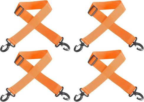 PATIKIL 100cmx3.8cm Ski Boot Carrier Strap, 4 Pack Snowboard Boots Adjustable Carrying Strap for Ski Boots, Roller Skates, Carrying Boards, Yoga Mats, Dark Orange in Kuwait