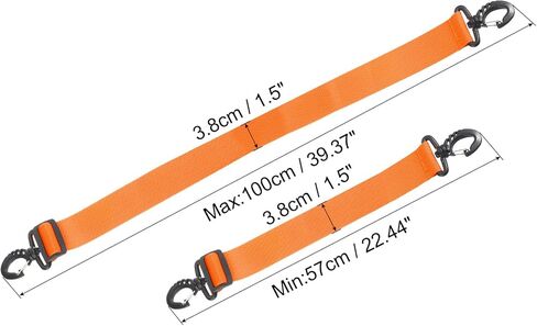 PATIKIL 100cmx3.8cm Ski Boot Carrier Strap, 4 Pack Snowboard Boots Adjustable Carrying Strap for Ski Boots, Roller Skates, Carrying Boards, Yoga Mats, Dark Orange in Kuwait