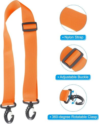 PATIKIL 100cmx3.8cm Ski Boot Carrier Strap, 4 Pack Snowboard Boots Adjustable Carrying Strap for Ski Boots, Roller Skates, Carrying Boards, Yoga Mats, Dark Orange in Kuwait