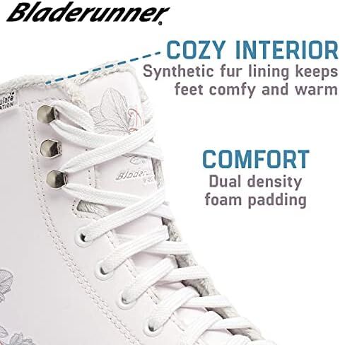 Rollerblade Bladerunner Ice Diva Women's Adult Figure Skates, White and Rose Gold, Ice Skates in Saudi Arabia