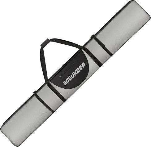 SOGUKOER حقيبة تزلج مبطنة على الجليد حقيبة مقاومة للماء مع أشرطة ضغط حقيبة سفر متينة للتزلج مع جيب طول قابل للتعديل لنقل السفر الجوي الثلجي للجنسين in Kuwait