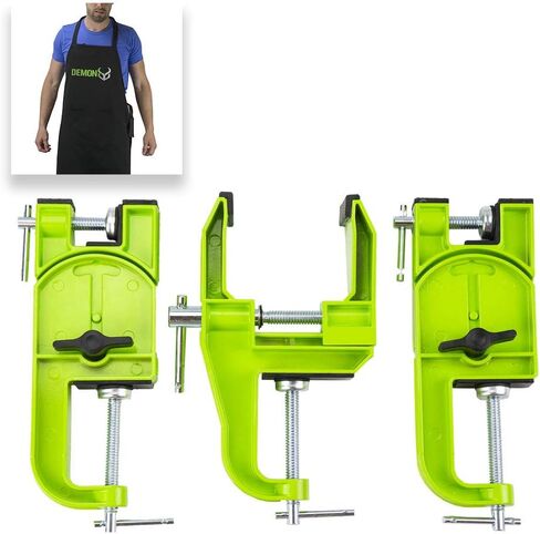 DEMON UNITED Muzzle Ski Vise -3 Vise Pcs- Quality Metal Construction- with Shop Apron & Ski Brake Retainers Combo Pack in Saudi Arabia