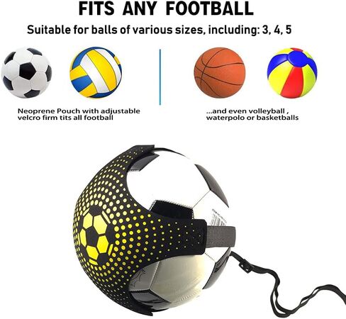 YGORTECH Football Speed Agility Training Set Agility Ladder 12 Sports Cones and Football Kick Trainer Football Training Equipment Footwork Drills for Kids and Adults in Kuwait