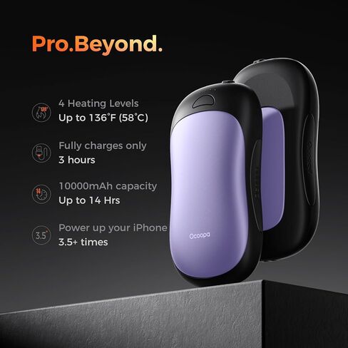 OCOOPA Hand Warmers Rechargeable 2 Pack, Magnetic Double-Sided Heating Electric Hand Warmers 10000mAh, Up to 14 Hours, 4 Heat Levels, Max 136℉, Ideal Men Gift for Golf/Hunting/Camping/Fishing,UT3 PRO in Kuwait
