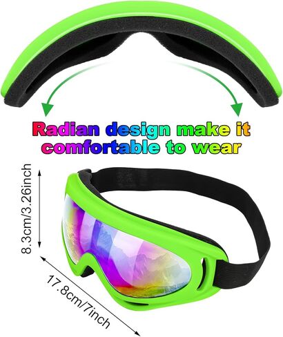 يوسبيدي نظارات تزلج للرجال والنساء والاطفال، نظارات تزلج على الجليد، نظارات دراجة نارية للرجال والنساء والبالغين والشباب من 8 قطع in Kuwait