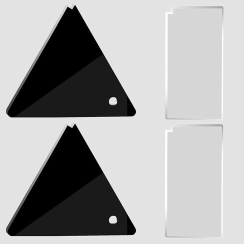 4 Pcs Snowboard Wax Scraper, Stiff And Sharp Acrylic Triangle & Rectangle Wax Scrapers With Corner Notch for Snowboard and Wide Ski For Removing the Extra Cooled Wax And Edge Cleaning from The Skis in Kuwait