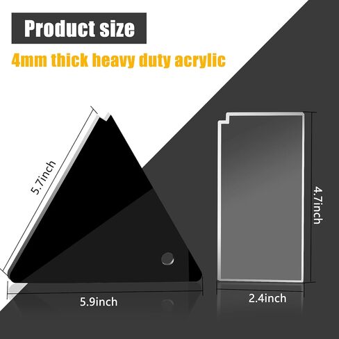 4 Pcs Snowboard Wax Scraper, Stiff And Sharp Acrylic Triangle & Rectangle Wax Scrapers With Corner Notch for Snowboard and Wide Ski For Removing the Extra Cooled Wax And Edge Cleaning from The Skis in Kuwait