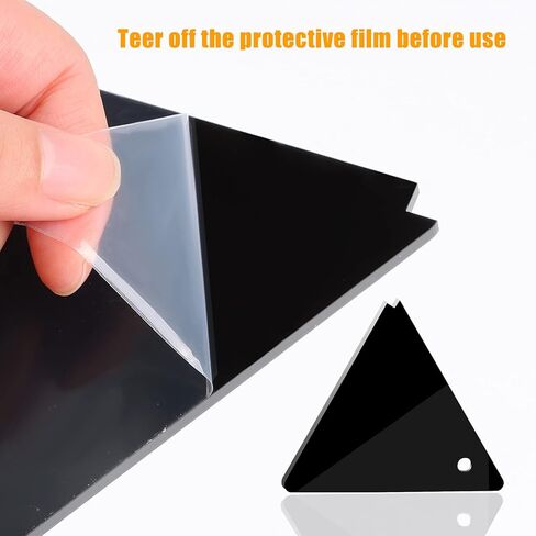4 Pcs Snowboard Wax Scraper, Stiff And Sharp Acrylic Triangle & Rectangle Wax Scrapers With Corner Notch for Snowboard and Wide Ski For Removing the Extra Cooled Wax And Edge Cleaning from The Skis in Kuwait