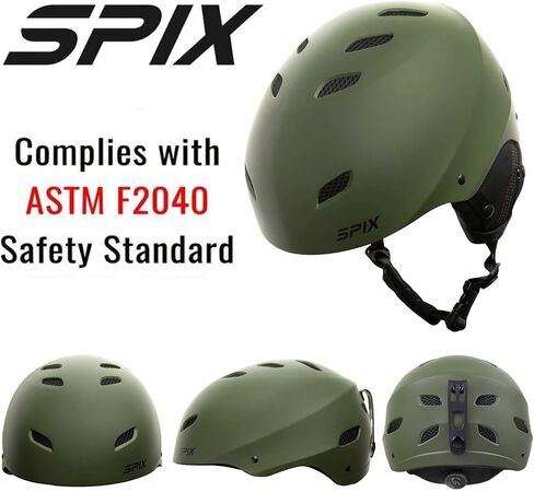 SPIX Ski Helmet Snowboard Helmet - ASTM Safety Standard Size Adjustable for Adults Youth Men and Women in Kuwait