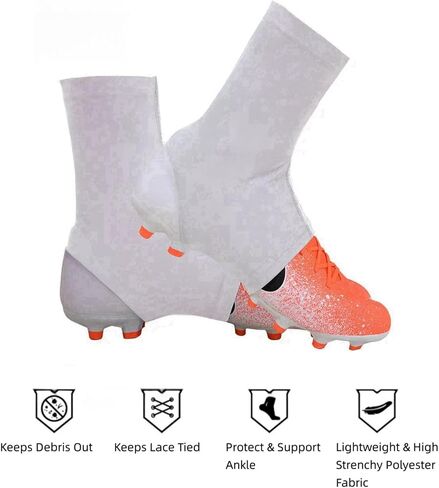 Senvitate Cleat Covers, Spats Football Cleat Covers, Football Cleat Spats, Cleat Sleeves for Soccer, Lacrosse, Baseball & Softball Youth Adults, Keeps Cleats Tied Turf Pellets Out in Kuwait