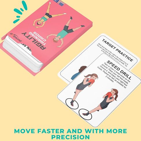 Puredrop Agility Training Equipment Aid Cards Mobility Footwork Flexibility and Stretching Training Drills for Better Movement and Reflexes Reaction Speed Exercises at Home Basketball Football Soccer in Kuwait