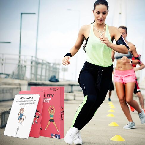 Puredrop Agility Training Equipment Aid Cards Mobility Footwork Flexibility and Stretching Training Drills for Better Movement and Reflexes Reaction Speed Exercises at Home Basketball Football Soccer in Kuwait