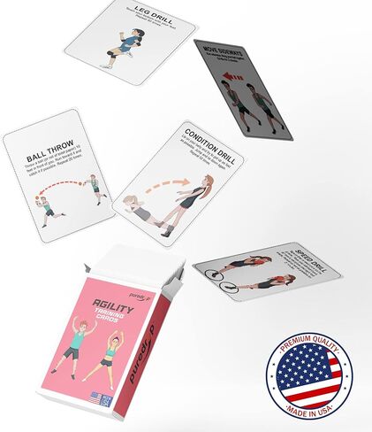 Puredrop Agility Training Equipment Aid Cards Mobility Footwork Flexibility and Stretching Training Drills for Better Movement and Reflexes Reaction Speed Exercises at Home Basketball Football Soccer in Kuwait