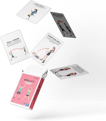 Puredrop Agility Training Equipment Aid Cards Mobility Footwork Flexibility and Stretching Training Drills for Better Movement and Reflexes Reaction Speed Exercises at Home Basketball Football Soccer in Kuwait