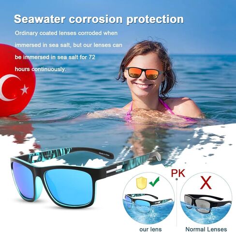 MALIDAK Floating Sunglasses, TPX Polarized Floating Sunglasses, Sunglasses With Case for Men in Kuwait