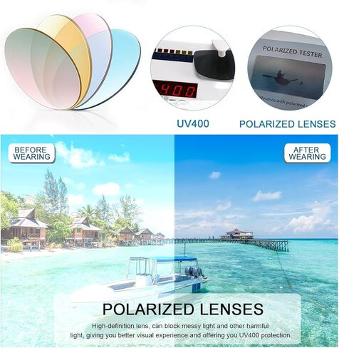 MALIDAK Floating Sunglasses, TPX Polarized Floating Sunglasses, Sunglasses With Case for Men in Kuwait