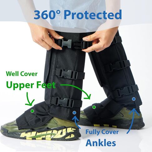 ThrillSafe Snake Gaiters for Men, Waterproof Snake Guards for Legs, Snake Bite Protection for Lower Legs, Snake Proof Gaiters with Adjustable Size, Snake Chaps for Hunting, Hiking, Farm Working in Saudi Arabia