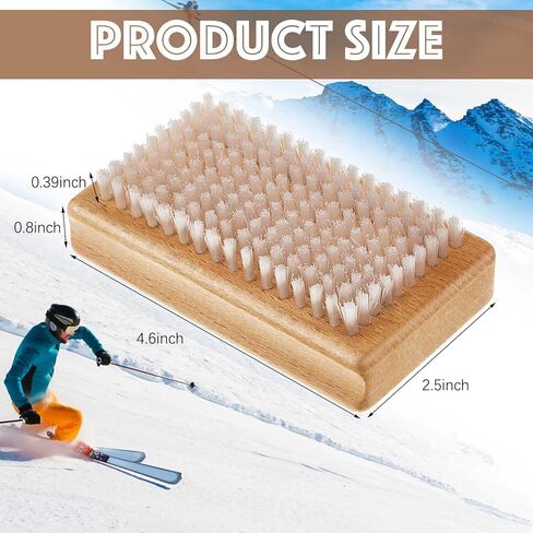 تيسكو مجموعة فرش شمع للتزلج والتزلج على الجليد تتضمن فرشاة نايلون وفرشاة شعر حصان وفرشاة نايلون in Kuwait