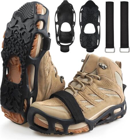 Spikeless Shoe Cleats Anti Slip Roofing Shoes for Wet Floors | Rubber Traction Shoe Cover, Anti Slip Shoe Grips, Work Boots Shoes, Overshoes for Wet Floors, Wood Decks, Slippery Surfaces in Kuwait