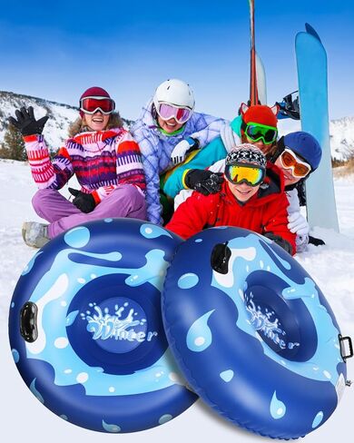 أنبوب قابل للنفخ شديد التحمل مقاس 47 بوصة من D-TEND للبالغين والأطفال، أنبوب مضاد للتجمد مقاوم للاهتراء للرياضة الشتوية الخارجية مع أصدقاء الأطفال in Kuwait